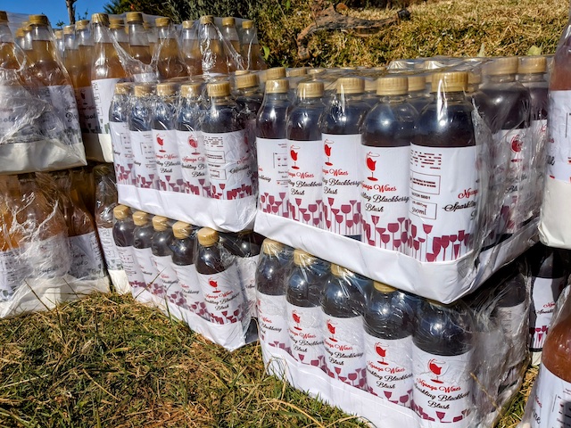 Cases of Nyanga Wines ready to ship out